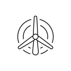 Windmill icon. High quality black vector illustration.