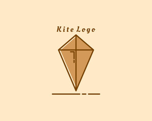 Kite logo concept flat vector design for brand element