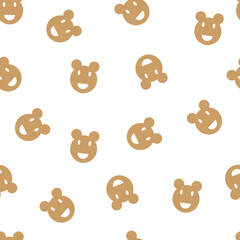 Bears seamless pattern. Cartoon bears background. Good for wallpaper, design for fabric and decor.