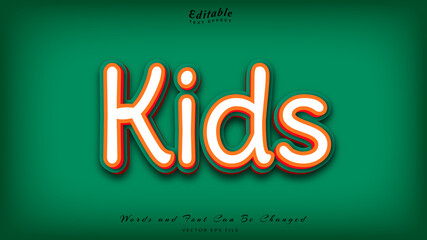 kids editable text effect, free font