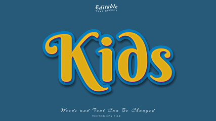 kids editable text effect, free font