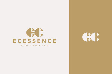 simple minimal modern initial s monogram logo design