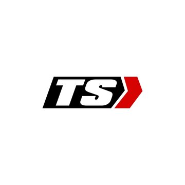 Initial letter TS logo with right arrow logo design