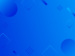 青のシンプルな幾何学模様イラスト素材