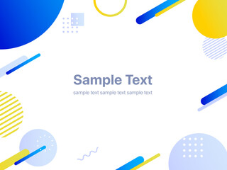 ポップな幾何学模様のフレーム素材