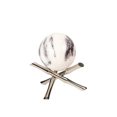 marble sphere luxury living room accessories isolated on white
