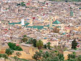 Dense Cityscape in Fes, Morocco