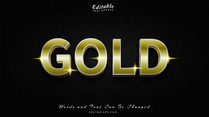 gold editable text effect free font