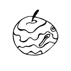 hand drawn illustration of apple