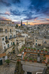 Obraz premium Panoramic view of one of the oldest Italian cities, in the Basilicata region, Italy.