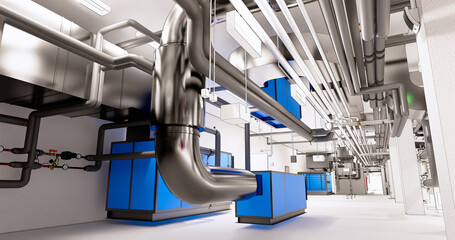 BIM model of internal utilites of the building