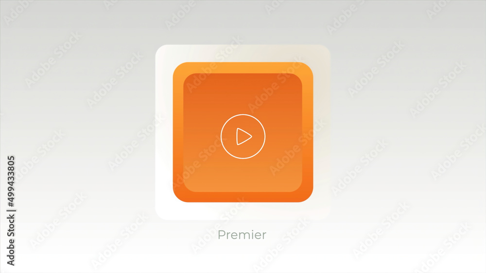 Poster abstract visualization of a modern smartphone application. motion. square shaped colorful icons of a