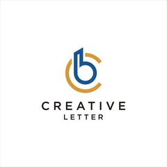 Obraz premium Minimalist Initials CB BC Monogram Logo Design , Tech, Modern Concept, Vector, Business, Clean Identity, Creative Symbol, Logotype, Alphabet, Corporate Font