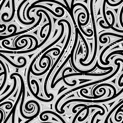 Seamless pattern Polynesian origin - obrazy, fototapety, plakaty