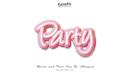 PARTY 3D EDITABLE TEXT EFFECT