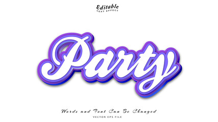 PARTY 3D EDITABLE TEXT EFFECT