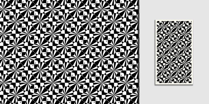 vector seamless black triangle pattern visual illusion