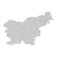 Outline political map of the Slovenia. High detailed vector illustration.