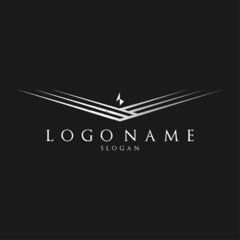 Luxury letter v logo template for company. Vector illustration