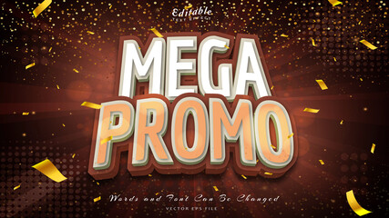 mega promo 3d style editable text effect