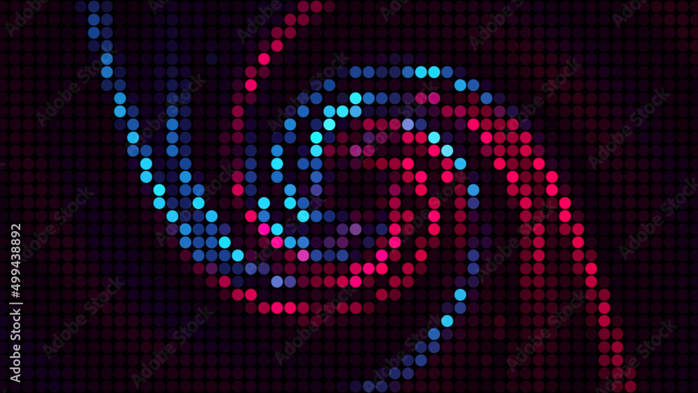 Poster colorful spiral rotating mosaic. motion. beautiful retro image of colorful galaxy rotating in space.