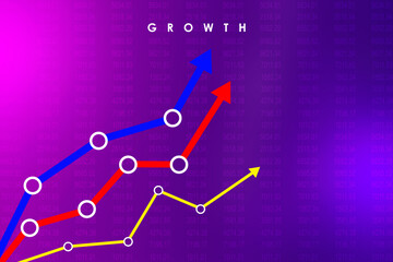 2d rendering Stock market online business concept. business Graph
