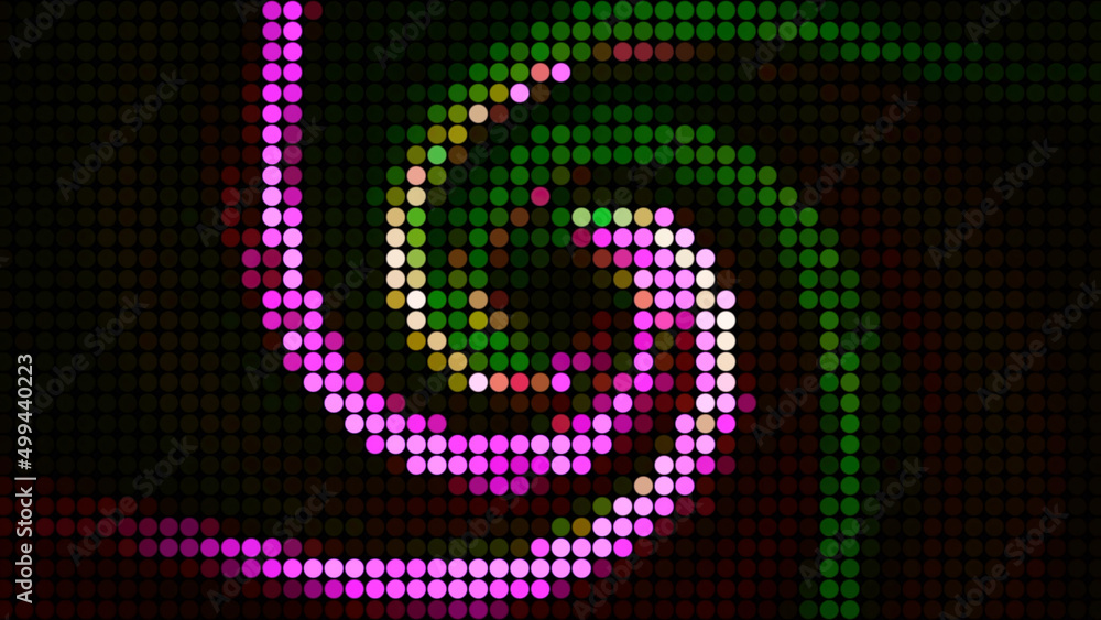 Poster colorful spiral rotating mosaic. motion. beautiful retro image of colorful galaxy rotating in space.
