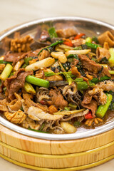 A delicious Guangxi dish, stir-fried beef offal