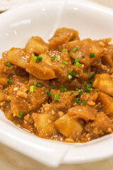 A traditional and delicious Guangxi dish, braised grapefruit peel in sauce