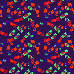 Seamless abstract unusual pattern  with colorful elements