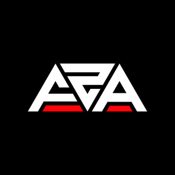 FZA triangle letter logo design with triangle shape. FZA triangle logo design monogram. FZA triangle vector logo template with red color. FZA triangular logo Simple, Elegant, and Luxurious Logo...