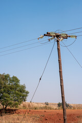 power lines in the countryside