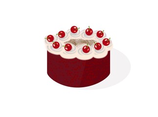 cake with cherry,Black Forest cake