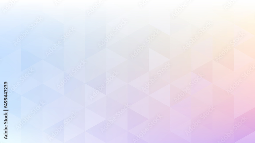 Aufkleber Multicolor gradient pastel background with translucent triangles. Subtle pattern