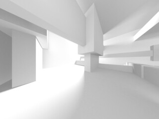 Abstract White Architecture Design Concept