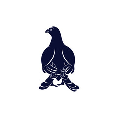 Black Grouse design vector illustration, Creative Black Grouse logo design concepts template, icon symbol
