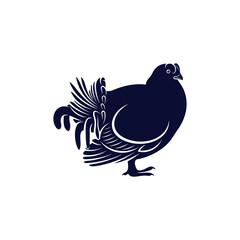 Black Grouse design vector illustration, Creative Black Grouse logo design concepts template, icon symbol