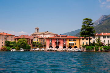 Landscapes around famous lake Como in northern Italy