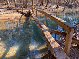 Foot bridge on the hiking trail to The Walls of Jericho.