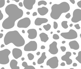 Cow seamless texture design background pattern repeat wallpaper. Dotted background. Stock vector illustration grey and white print. - 499450465