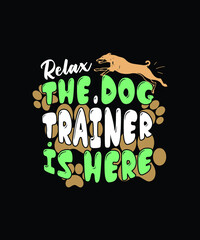 Dog Trainer T-shirt Design Vector