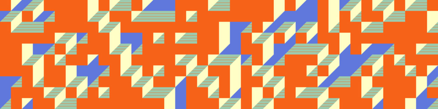 Implementation of Edward Zajec&rsquo;s &ldquo;Il Cubo&rdquo; from 1971. Essentially a Truchet tile set of 8 tiles and rules for placement art illustration