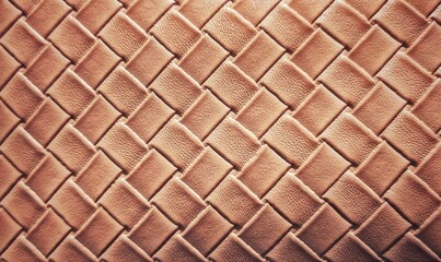 Fototapeta premium Texture Brown leather with layers of background, surface leather background.