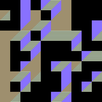 Implementation of Edward Zajec&rsquo;s &ldquo;Il Cubo&rdquo; from 1971. Essentially a Truchet tile set of 8 tiles and rules for placement art illustration