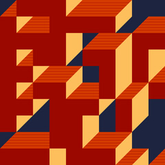 Implementation of Edward Zajec’s “Il Cubo” from 1971. Essentially a Truchet tile set of 8 tiles and rules for placement art illustration