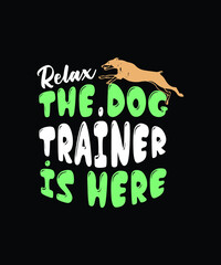 Dog Trainer T-shirt Design Vector