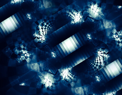 Geometric unusual pattern with techno elements.