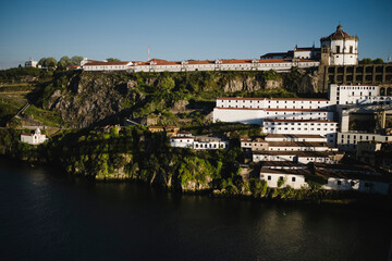 Fototapeta na wymiar View of Vila Gaia de Nova and the Douro River, in Porto, Portugal.