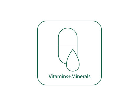 Vitamin And Minerals Icon Vector Illustration 