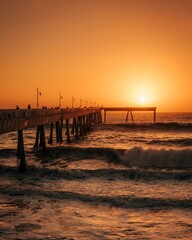 Fototapeta premium Sunset over the pier in Pacifica, near San Francisco, California